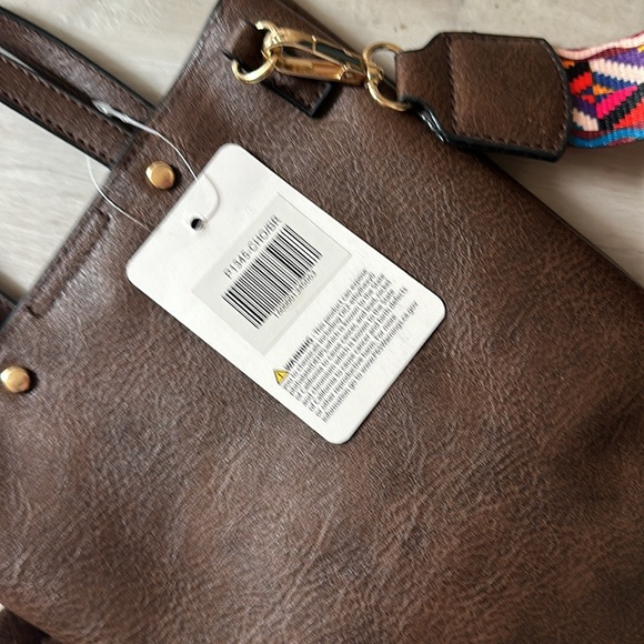 Brown crossbody bag with reversible strap, NWT - Picture 5 of 5